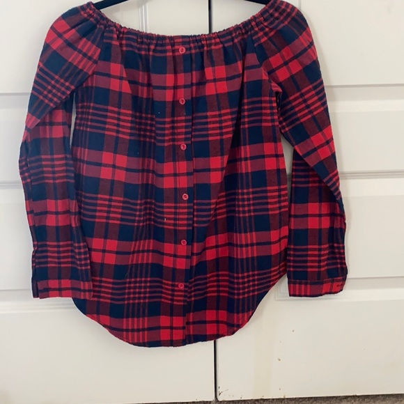 Tops - long sleeve plaid shirt